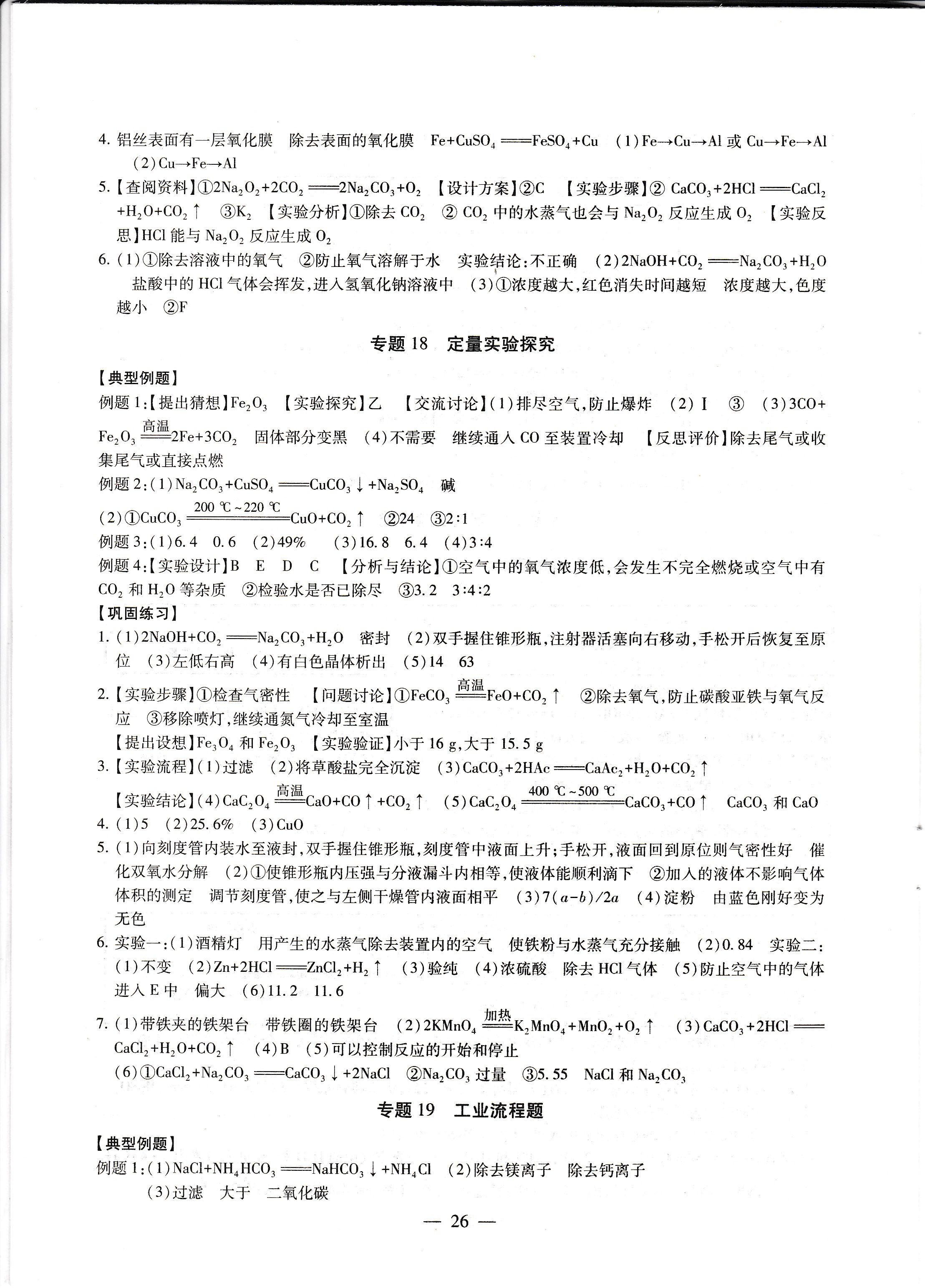 2019年創(chuàng)新優(yōu)化學案九年級化學下冊滬教版 第26頁