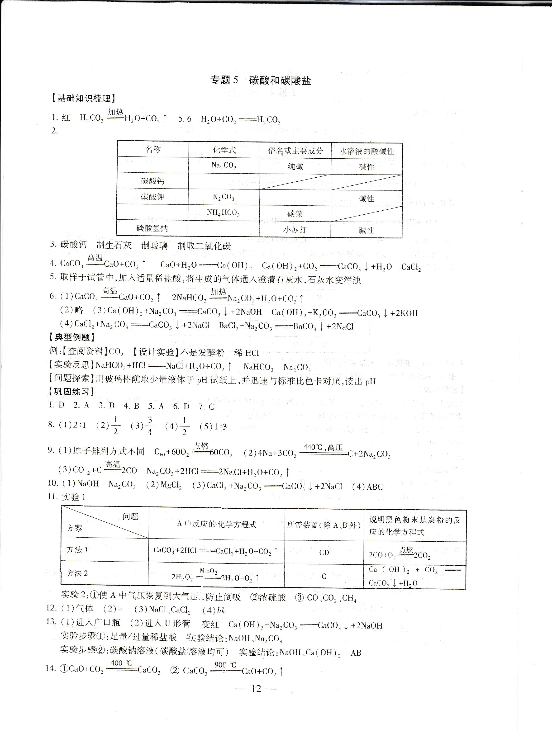 2019年創(chuàng)新優(yōu)化學案九年級化學下冊滬教版 第12頁