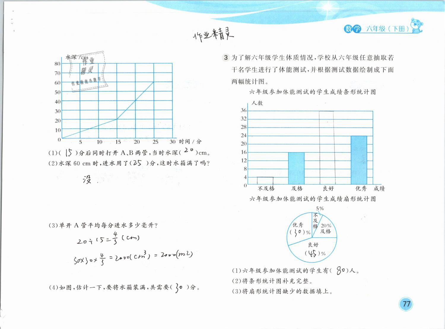 2019年新編基礎(chǔ)訓(xùn)練六年級(jí)數(shù)學(xué)下冊(cè)北師大版 參考答案第77頁(yè)