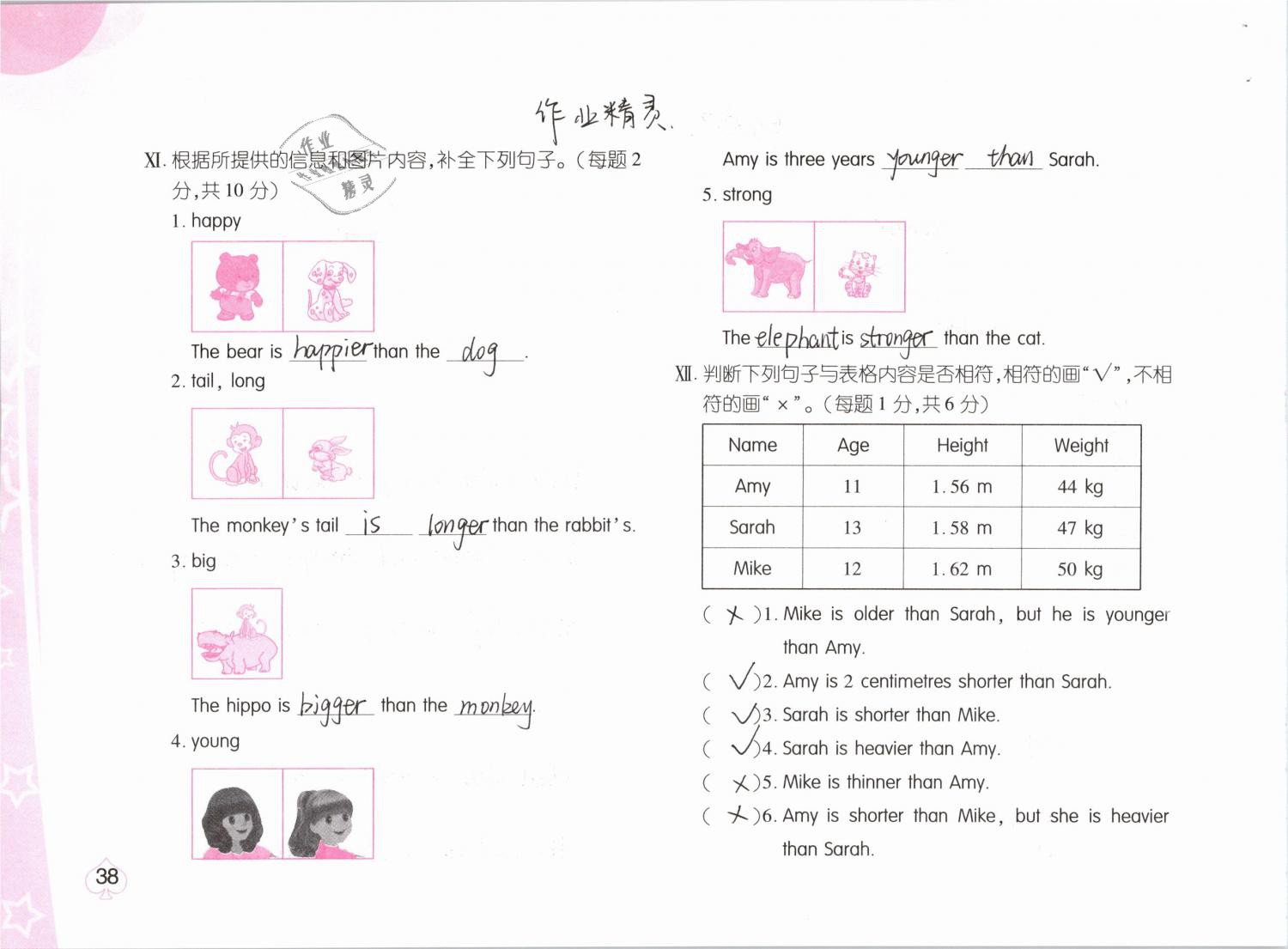 2019年新編基礎(chǔ)訓(xùn)練六年級英語下冊人教版 參考答案第38頁