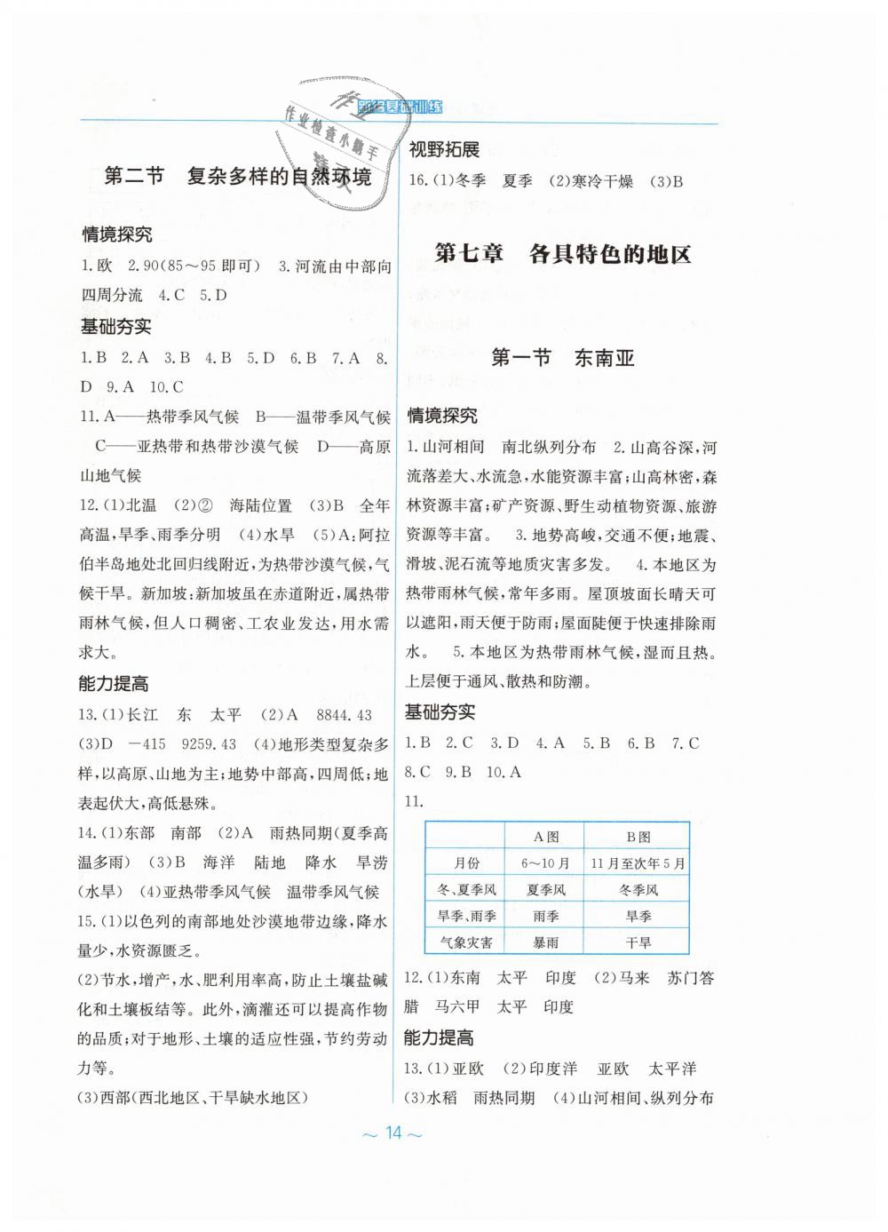 2019年新編基礎(chǔ)訓(xùn)練七年級地理下冊商務(wù)星球版 第2頁