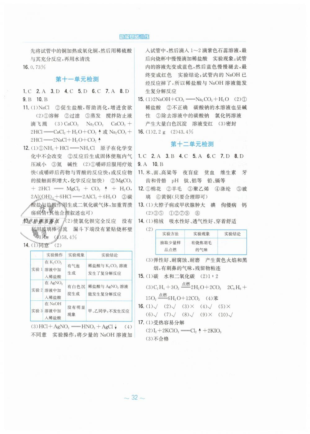 2019年新編基礎(chǔ)訓(xùn)練九年級化學(xué)下冊人教版 第12頁