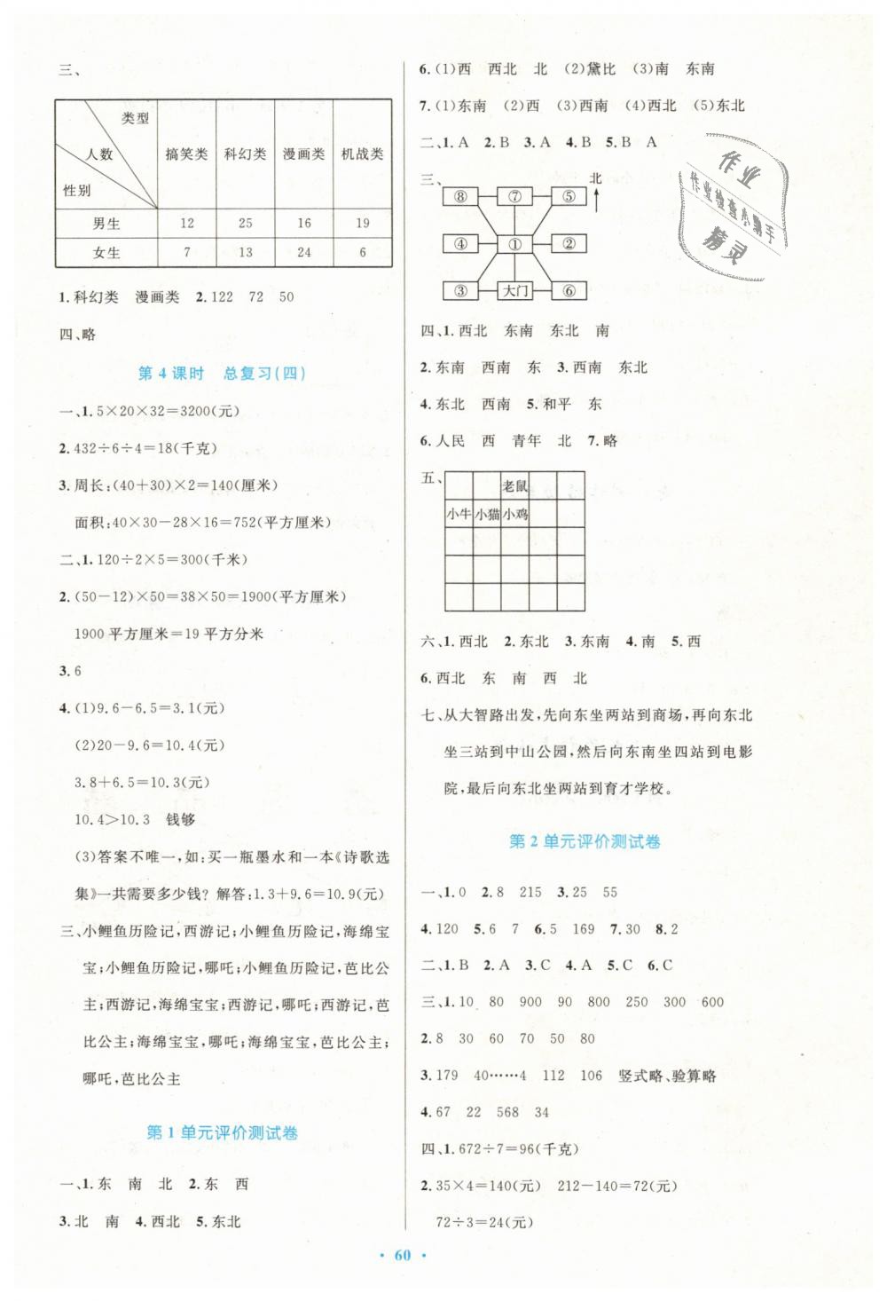 2019年小学同步测控优化设计三年级数学下册人教版增强版 第12页