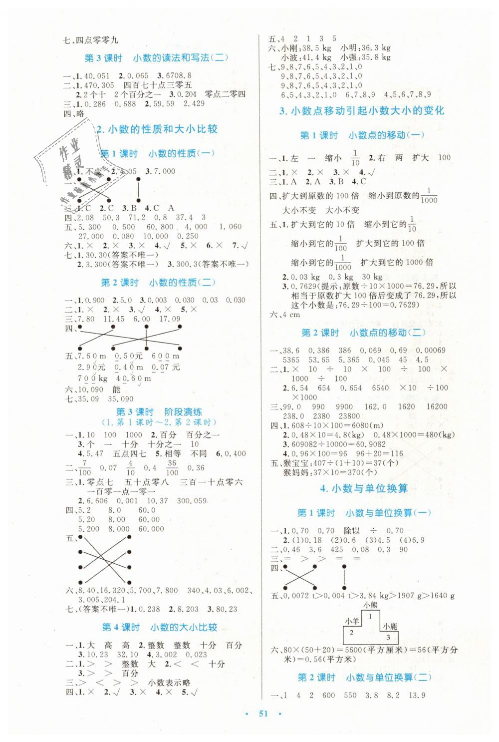 2019年小學(xué)同步測控優(yōu)化設(shè)計四年級數(shù)學(xué)下冊人教版增強(qiáng)版 第3頁