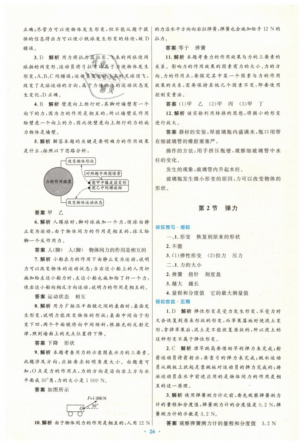 2019年初中同步測(cè)控優(yōu)化設(shè)計(jì)八年級(jí)物理下冊(cè)人教版 第2頁