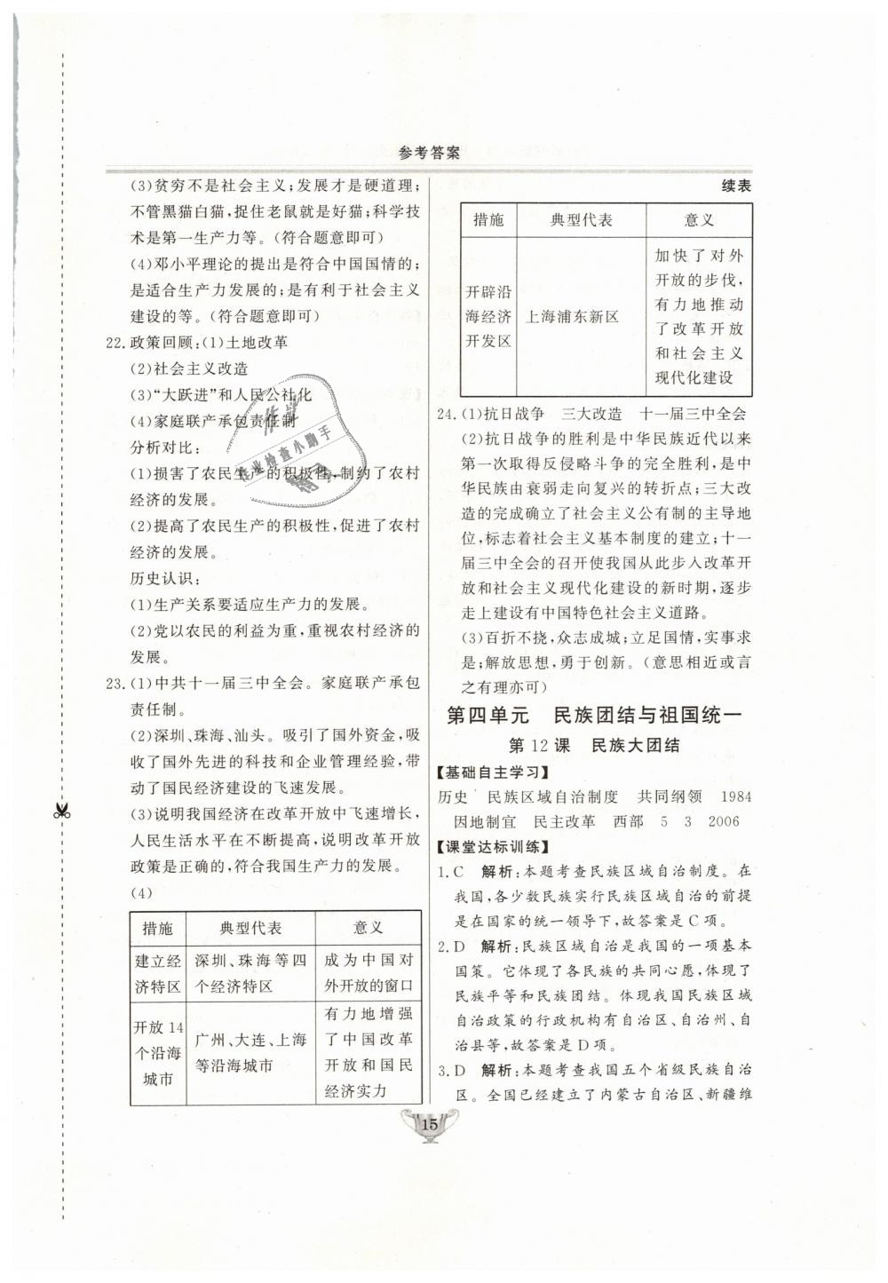 2019年實(shí)驗(yàn)教材新學(xué)案八年級(jí)歷史下冊(cè)人教版 第15頁