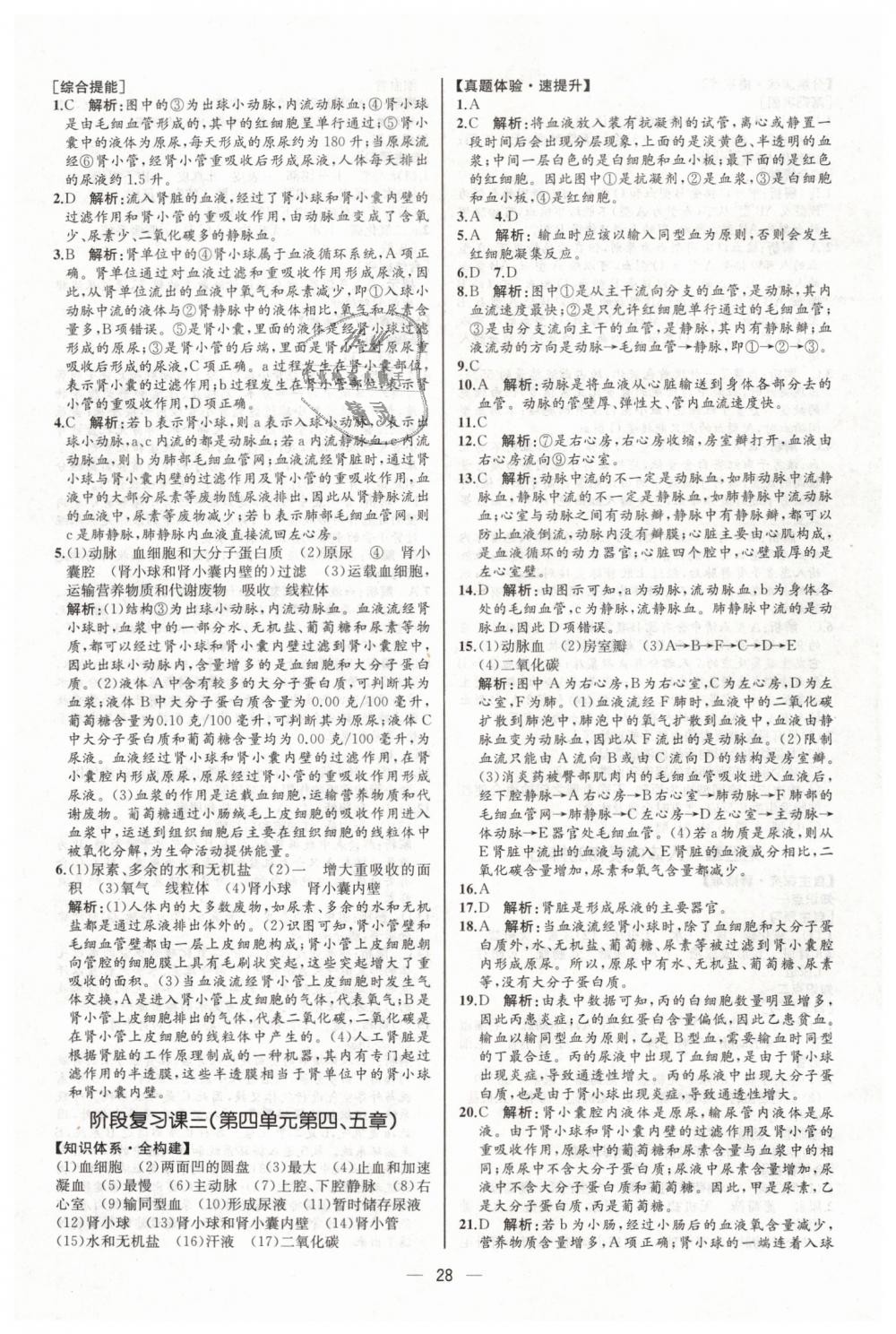 2019年同步学历案课时练七年级生物学下册人教版河北专版 第12页