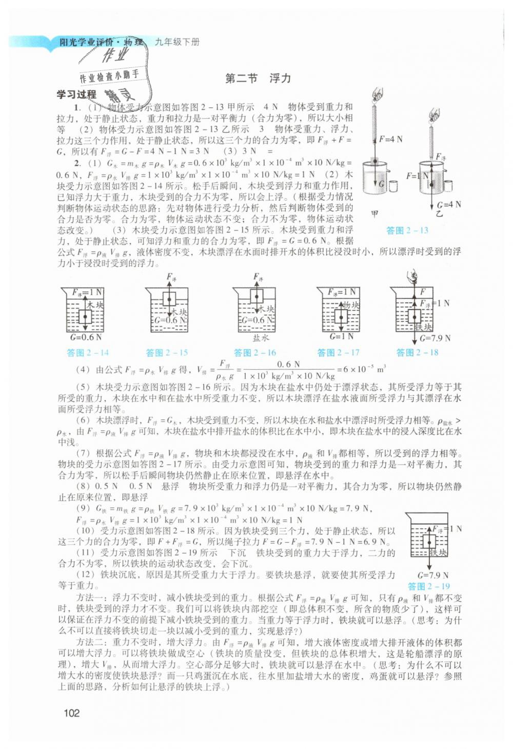 2019年陽光學(xué)業(yè)評(píng)價(jià)九年級(jí)物理下冊(cè)人教版 第4頁