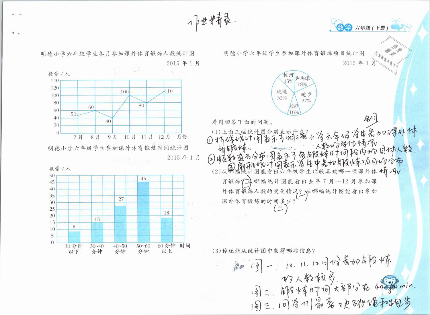 2019年新編基礎(chǔ)訓(xùn)練六年級(jí)數(shù)學(xué)下冊(cè)蘇教版 參考答案第3頁(yè)