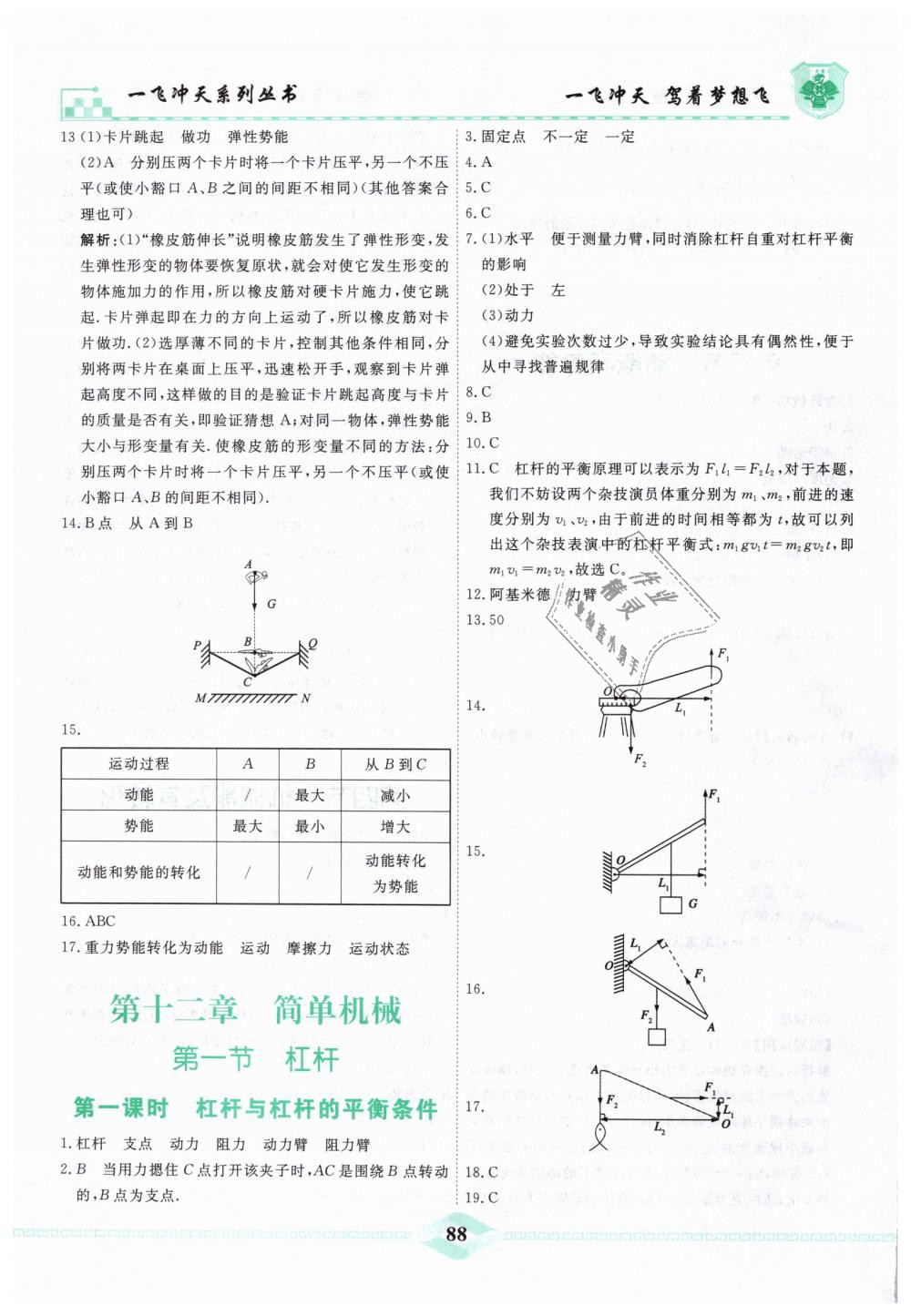 2019年一飛沖天課時(shí)作業(yè)八年級(jí)物理下冊(cè)人教版 第20頁(yè)