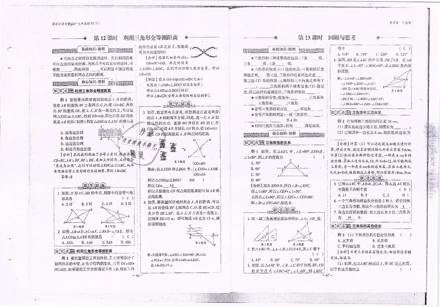 2019年蓉城优课堂给力A加七年级数学下册北师大版 第24页