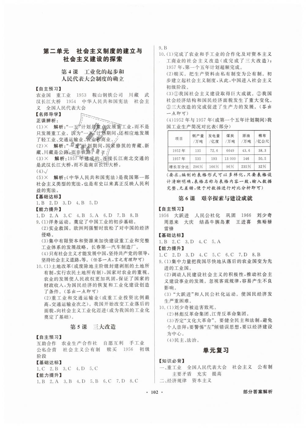 2019年同步导学与优化训练八年级中国历史下册人教版 第2页