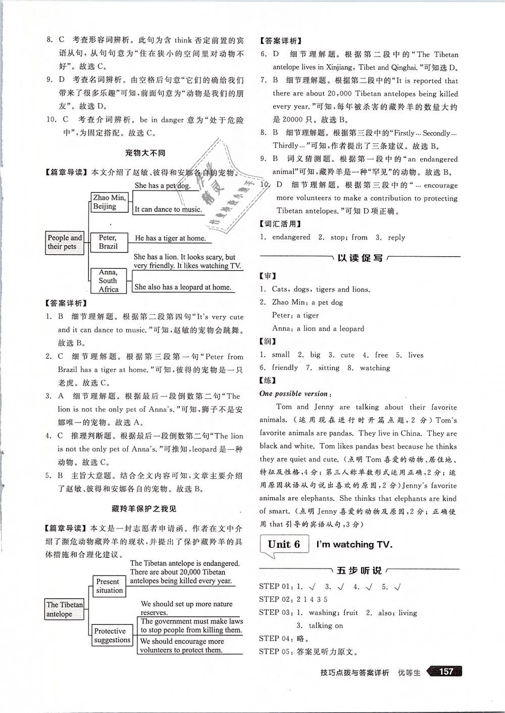 2019年全品优等生完形填空加阅读理解七年级英语下册人教版 第19页