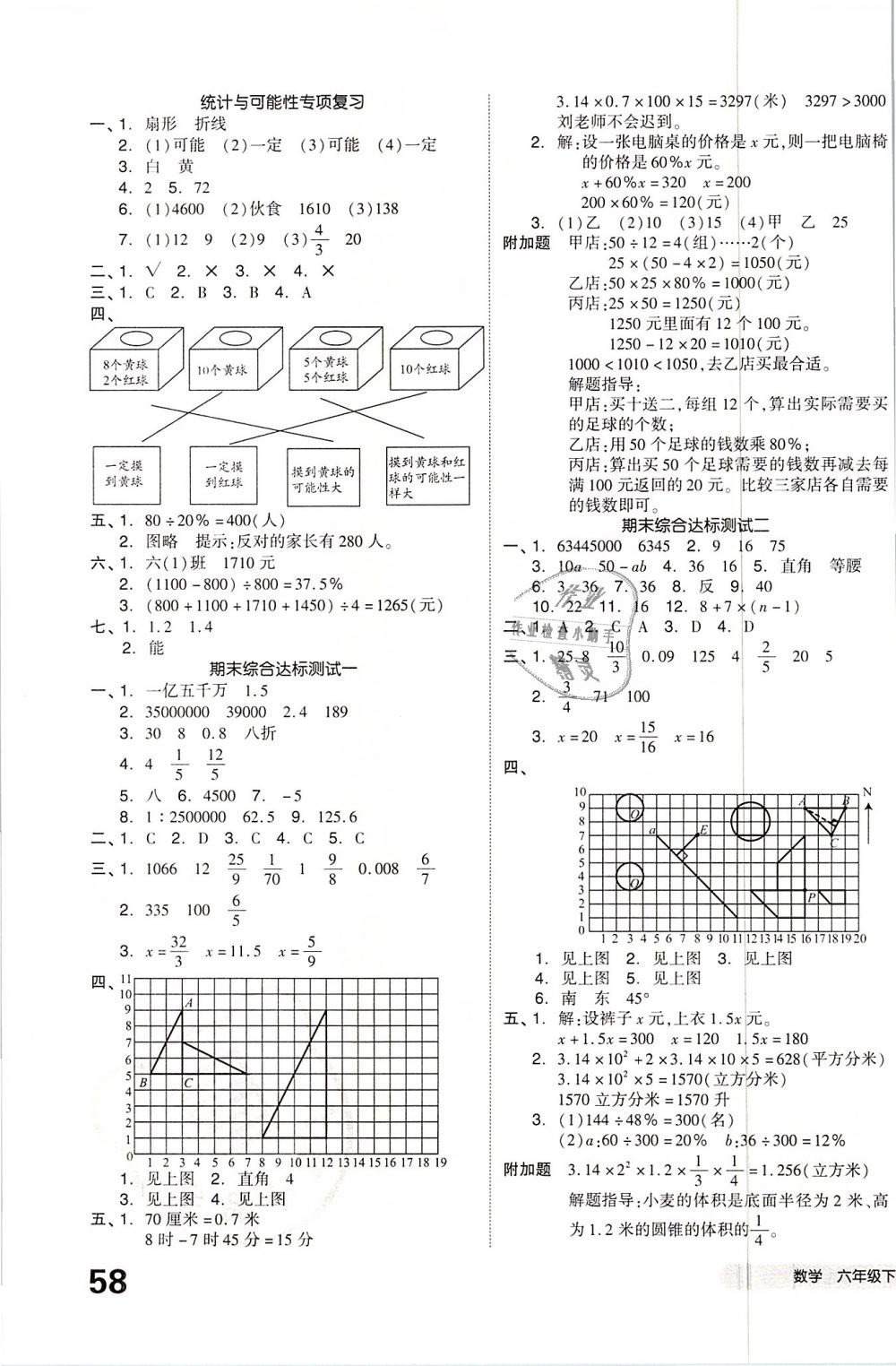 2019年全品小复习六年级数学下册苏教版 第7页