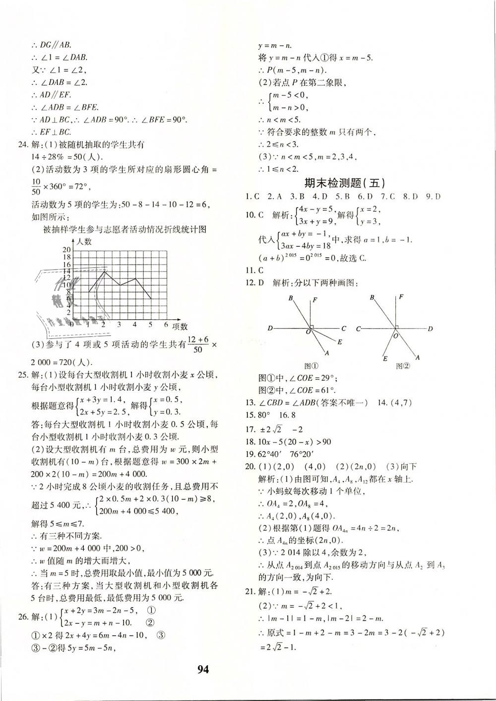 2019年黄冈360度定制密卷七年级数学下册人教版 第14页