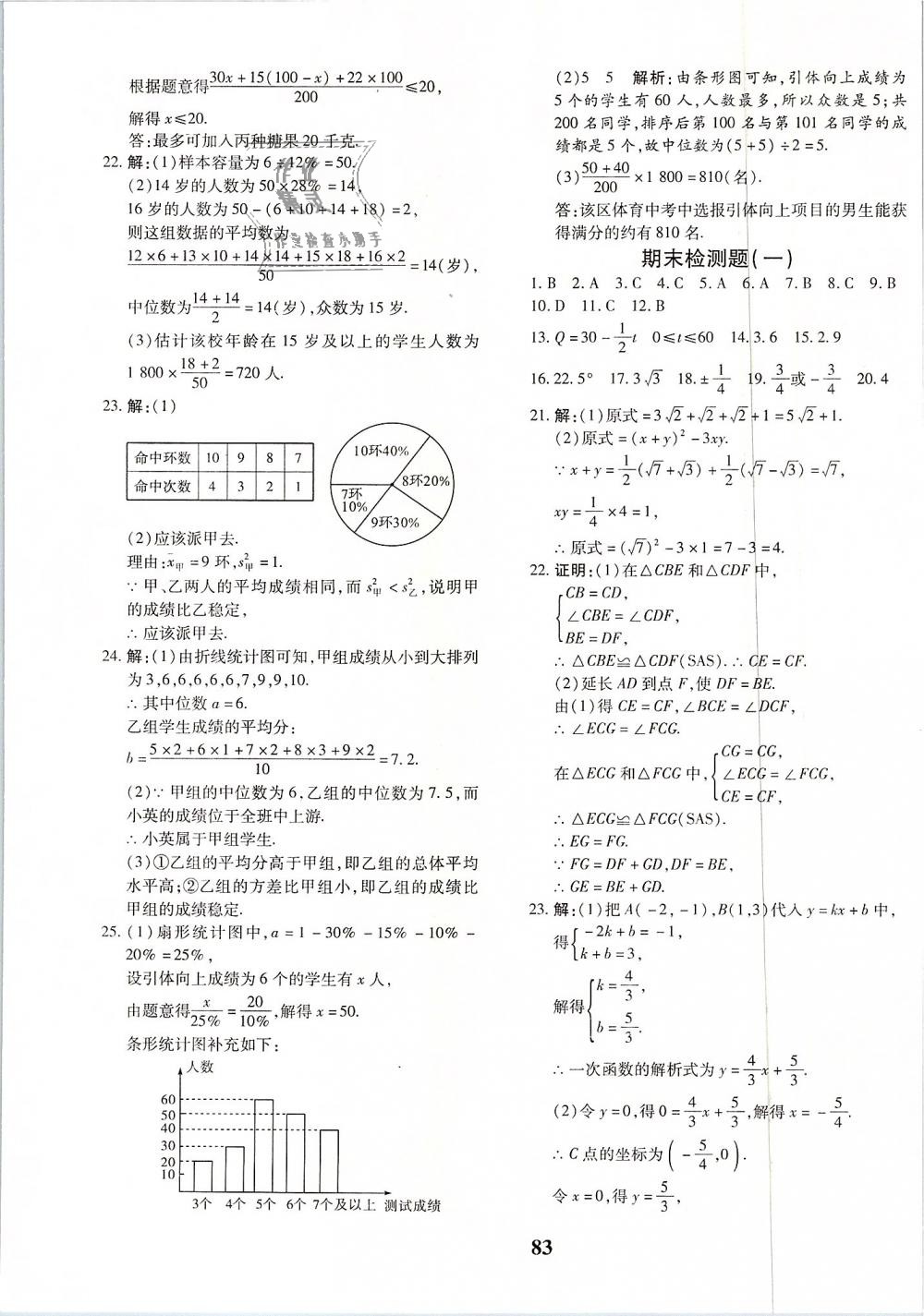 2019年黄冈360度定制密卷八年级数学下册人教版 第11页