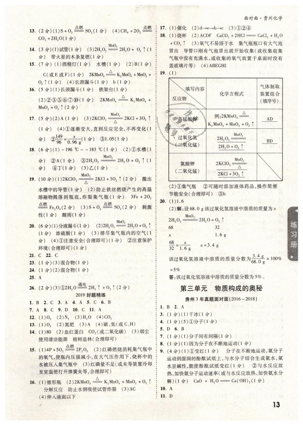 2019年貴州中考面對(duì)面九年級(jí)化學(xué) 第13頁