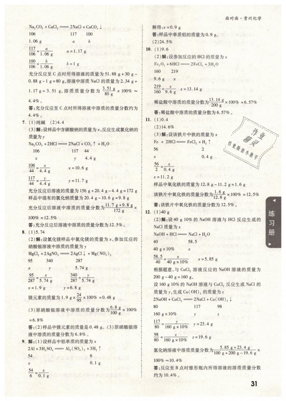 2019年貴州中考面對面九年級化學 第31頁