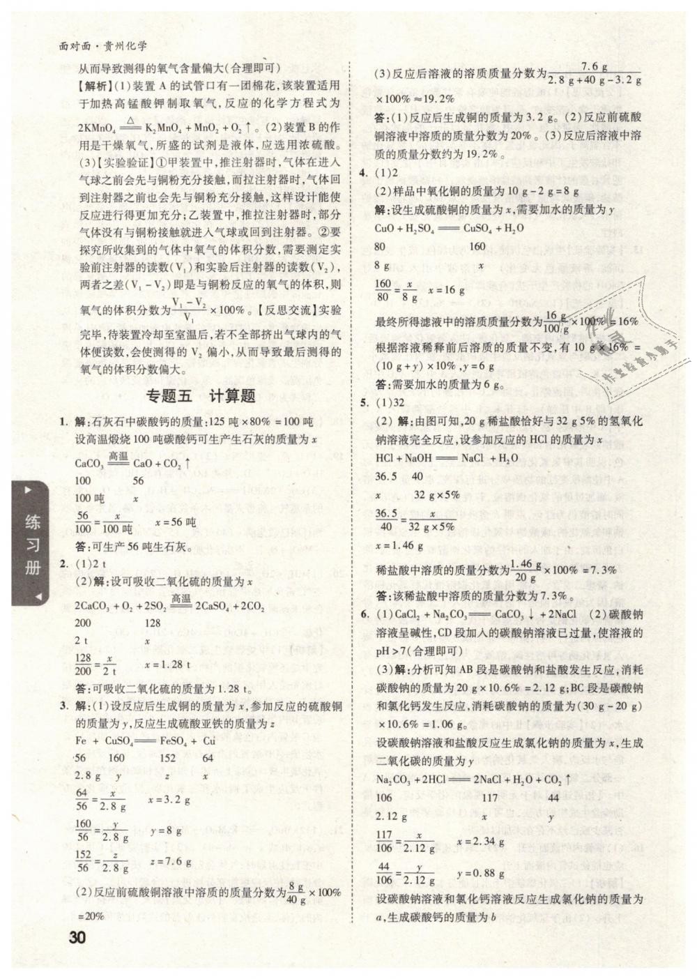 2019年贵州中考面对面九年级化学 第30页