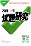 2019年万唯教育中考试题研究九年级语文河南专版