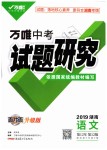 2019年萬(wàn)唯教育中考試題研究九年級(jí)語(yǔ)文湖南專(zhuān)版