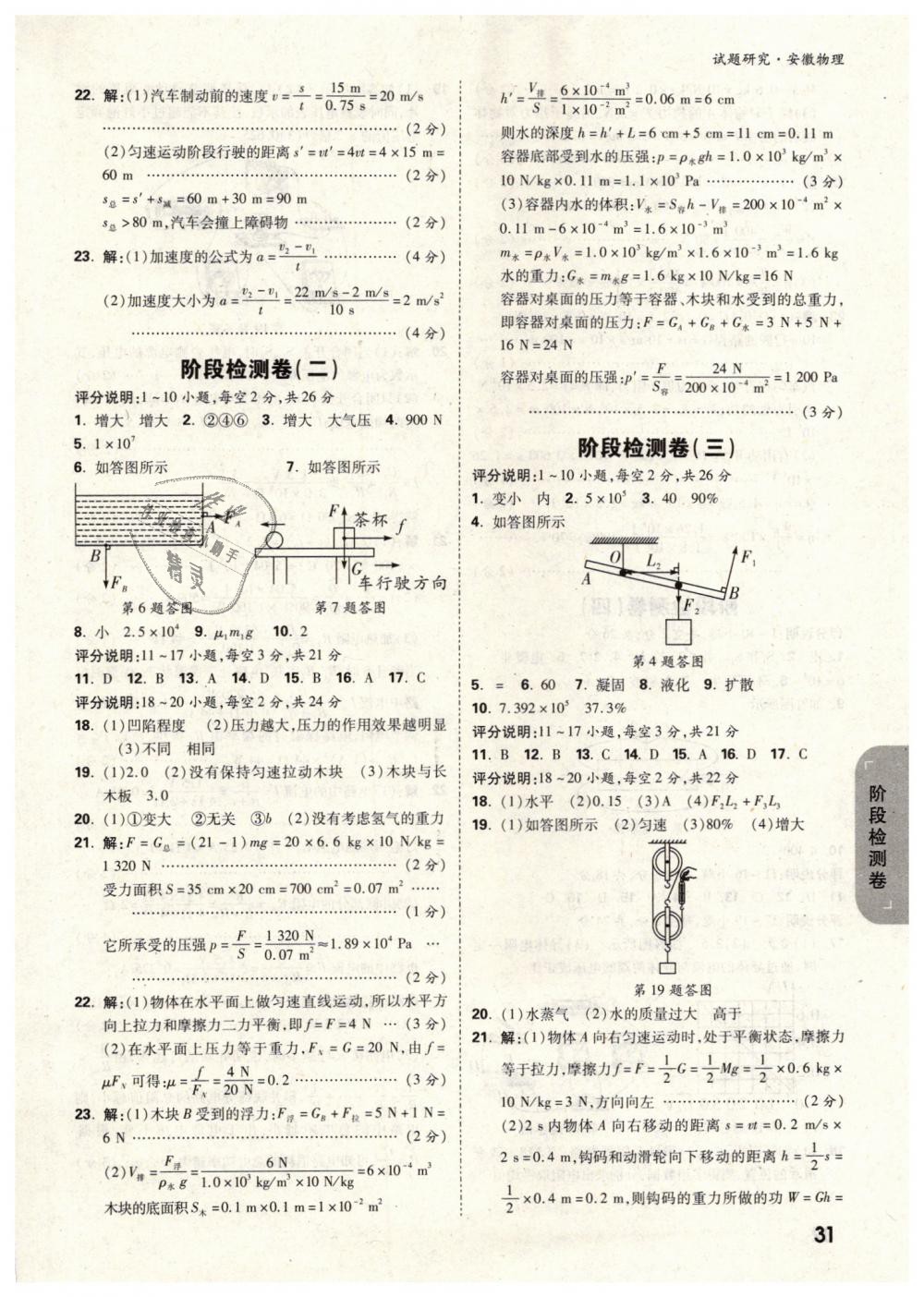 2019年萬唯教育中考試題研究九年級物理安徽專版 第31頁