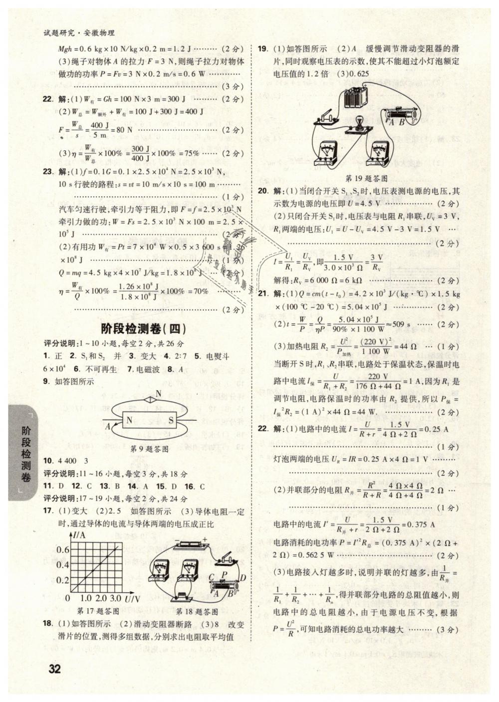 2019年萬(wàn)唯教育中考試題研究九年級(jí)物理安徽專(zhuān)版 第32頁(yè)