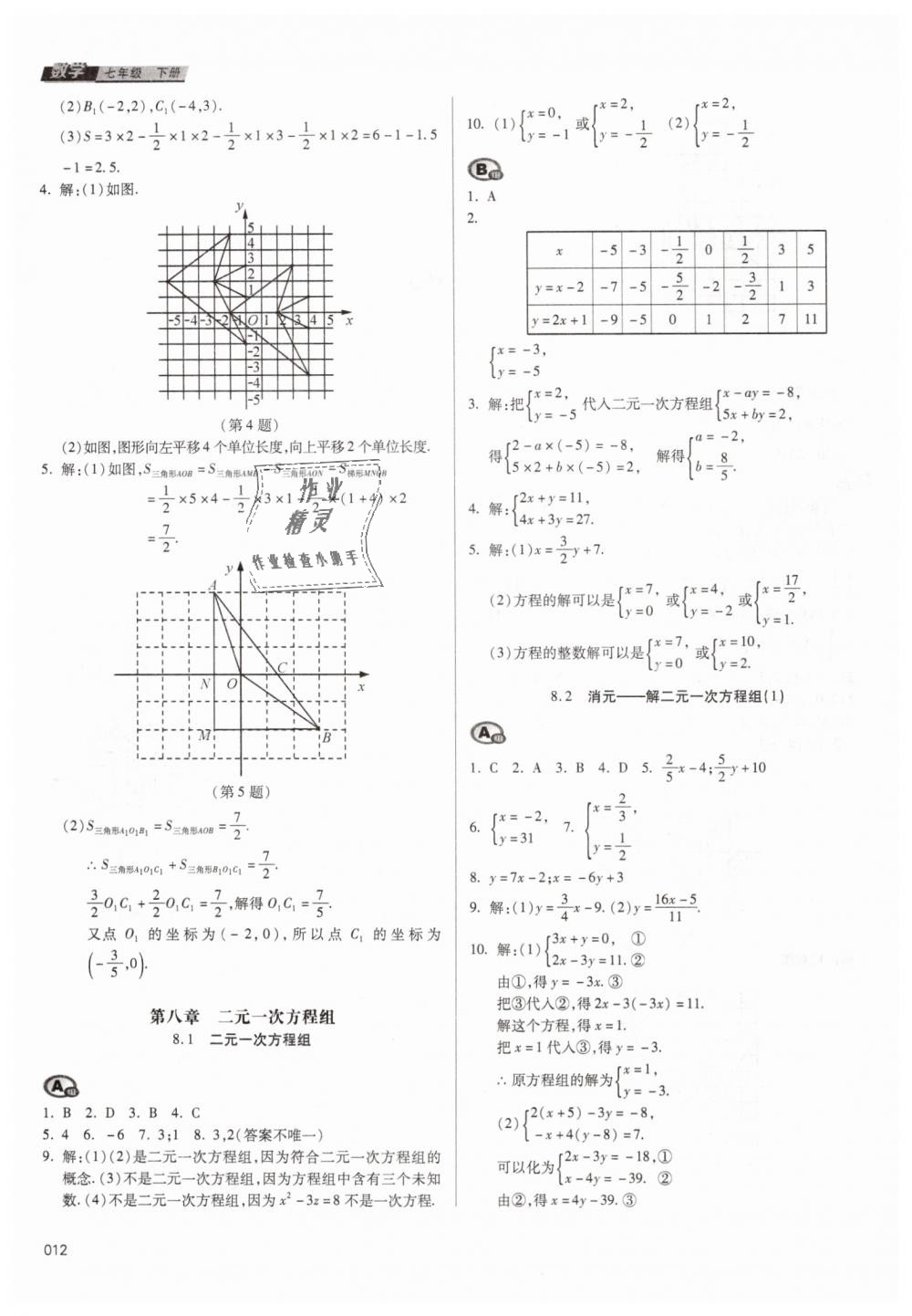 2019年学习质量监测七年级数学下册人教版 第12页