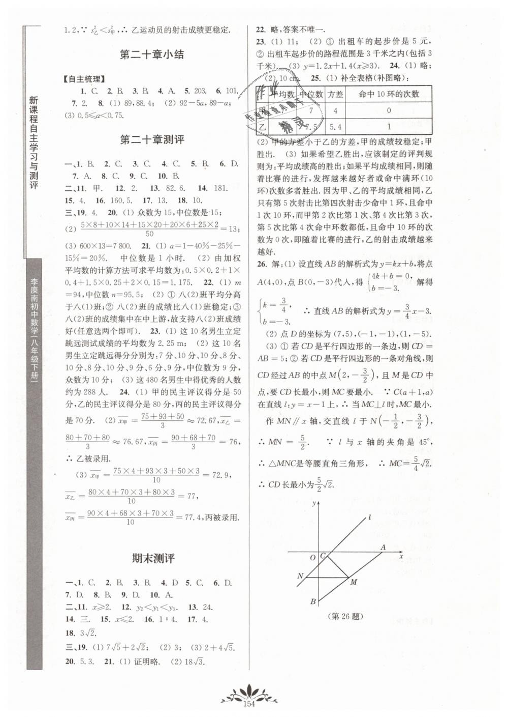 2019年新課程自主學(xué)習(xí)與測評初中數(shù)學(xué)八年級下冊人教版 第12頁