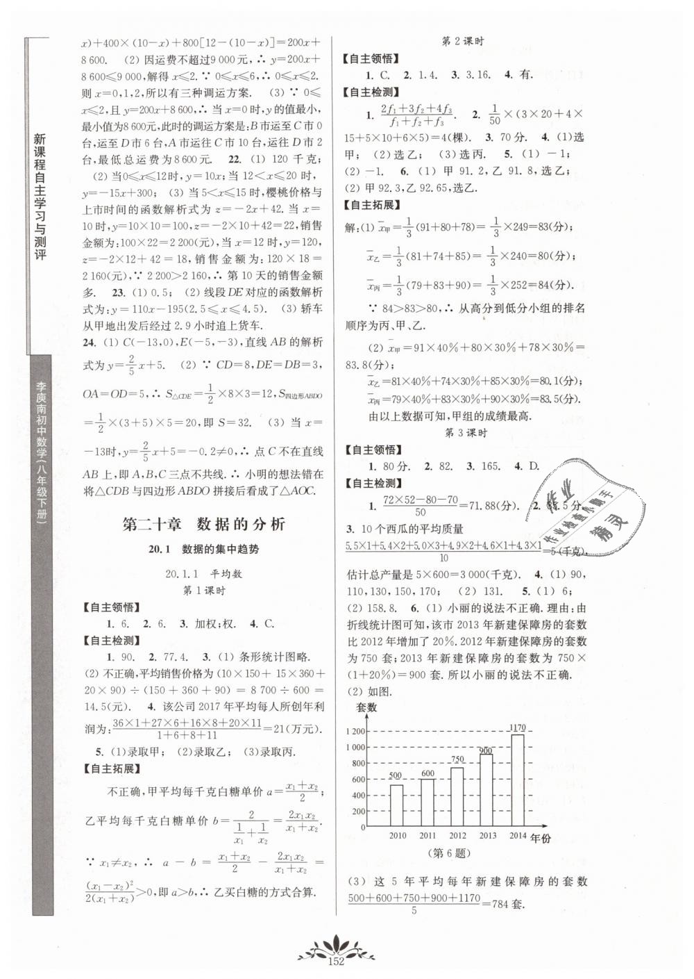 2019年新課程自主學(xué)習(xí)與測(cè)評(píng)初中數(shù)學(xué)八年級(jí)下冊(cè)人教版 第10頁(yè)