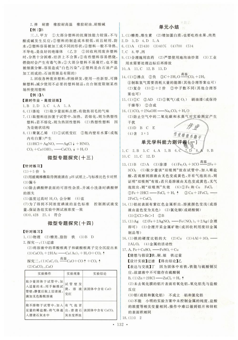 2019年能力培养与测试九年级化学下册人教版 第18页