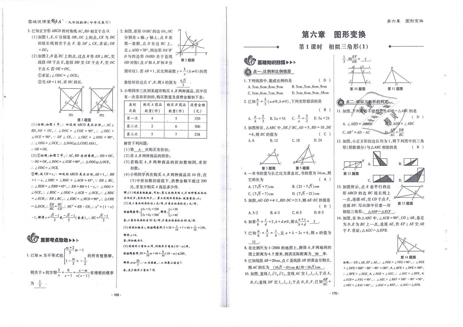 2019年蓉城優(yōu)課堂給力A加九年級數(shù)學(xué)中考總復(fù)習(xí)北師大版 第86頁