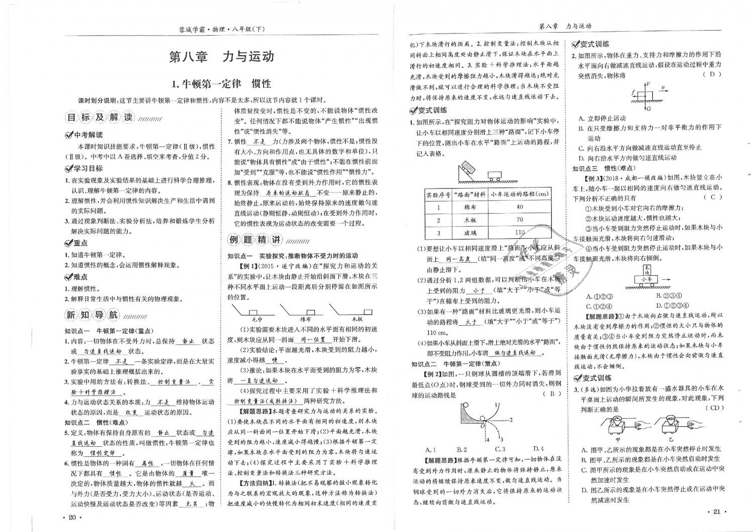 2019年蓉城學(xué)霸八年級(jí)物理下冊(cè)教科版 第11頁