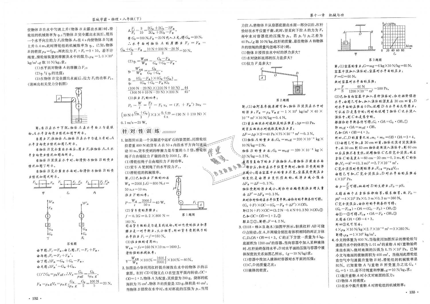 2019年蓉城學(xué)霸八年級(jí)物理下冊(cè)教科版 第67頁(yè)