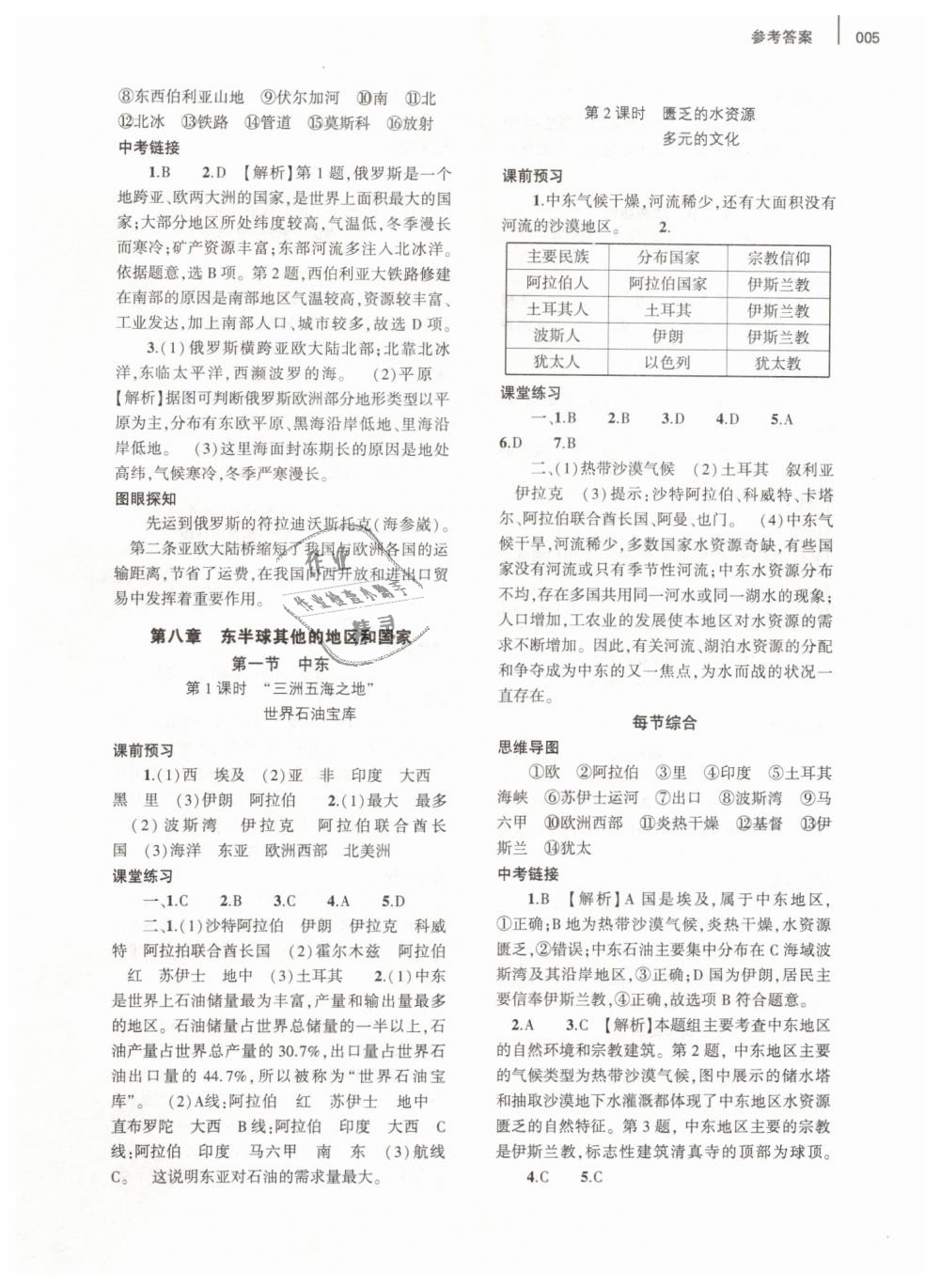 2019年基礎(chǔ)訓(xùn)練七年級地理下冊人教版大象出版社 第5頁