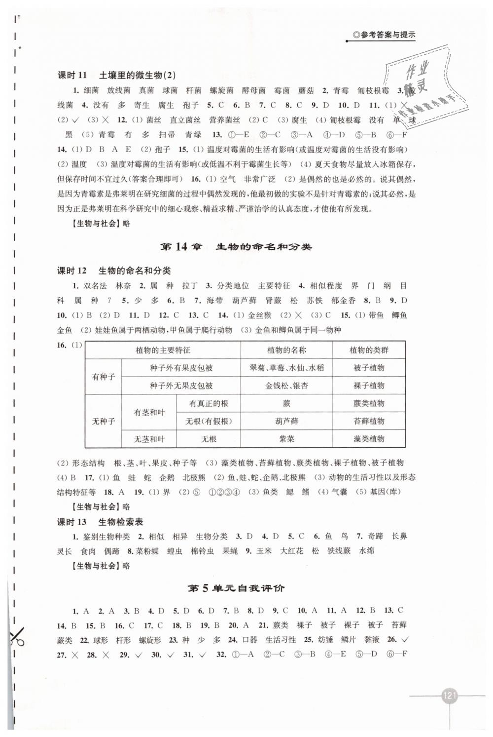 2019年課課練初中生物學(xué)七年級(jí)下冊(cè)蘇科版 第7頁