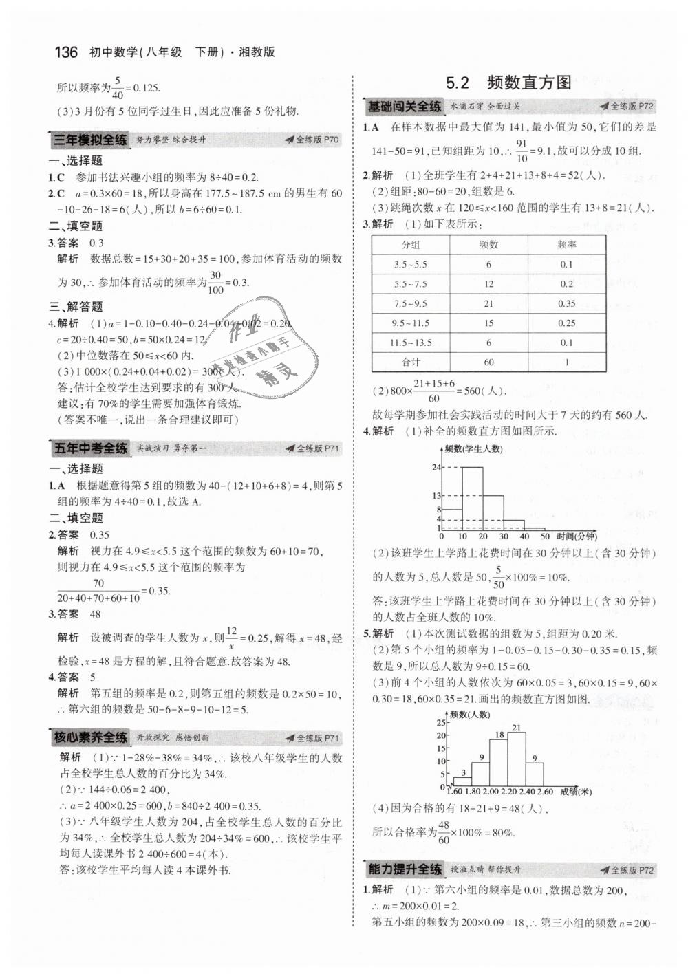 2019年5年中考3年模擬初中數(shù)學(xué)八年級(jí)下冊(cè)湘教版 第35頁(yè)