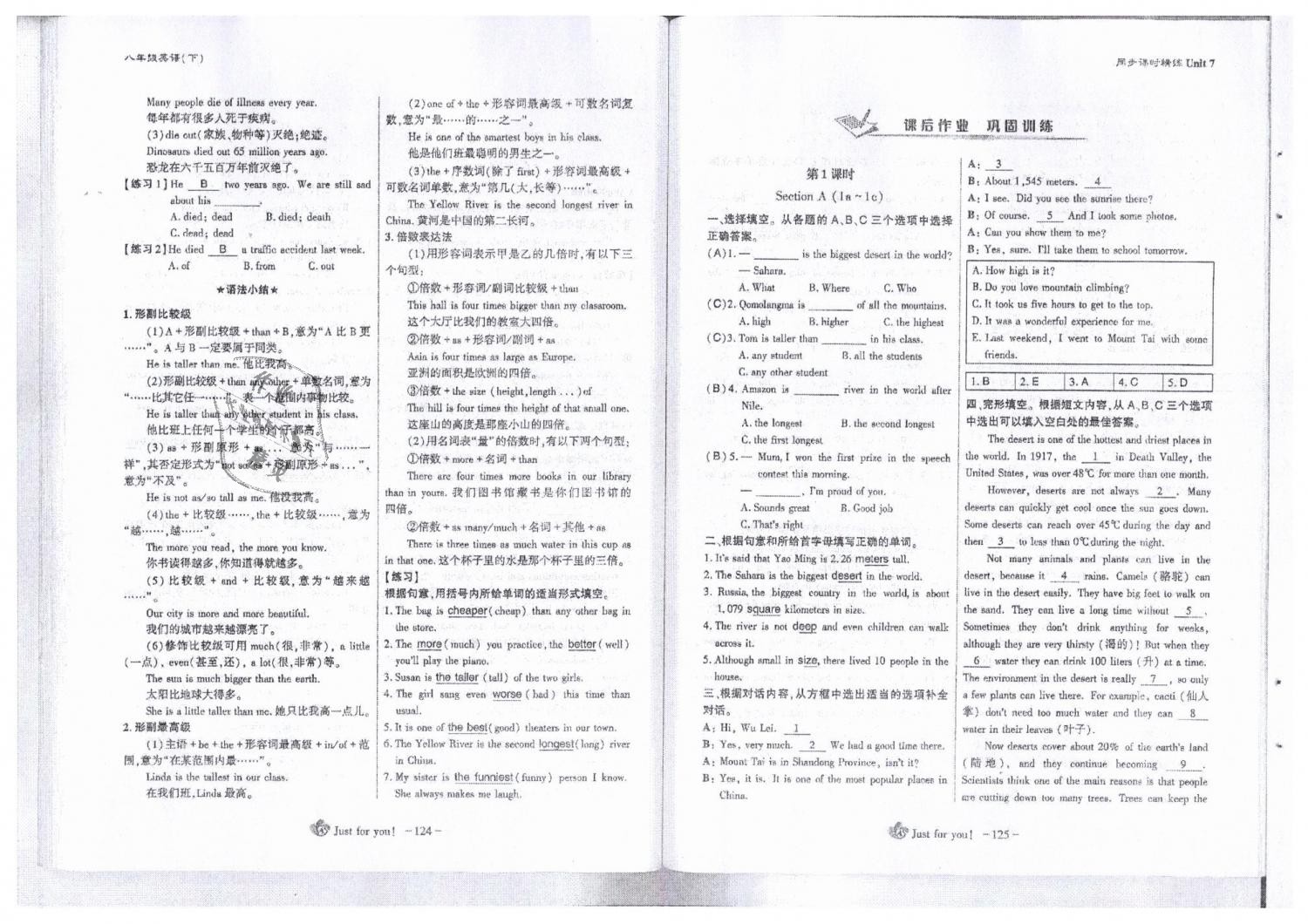 2019年蓉城優(yōu)課堂給力A加八年級(jí)英語(yǔ)下冊(cè)人教版 第63頁(yè)