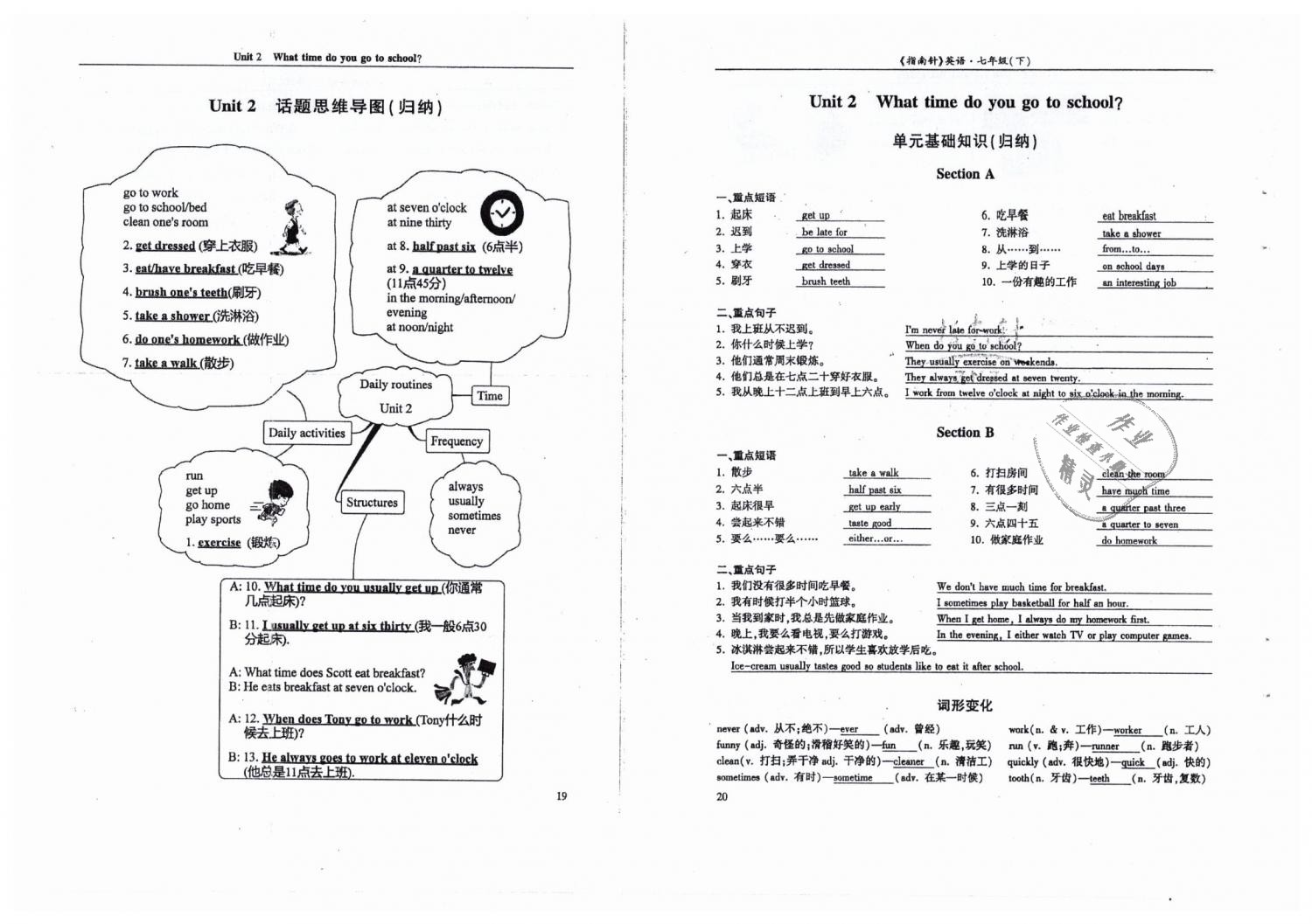 2019年指南针高分必备七年级英语下册人教版 第10页