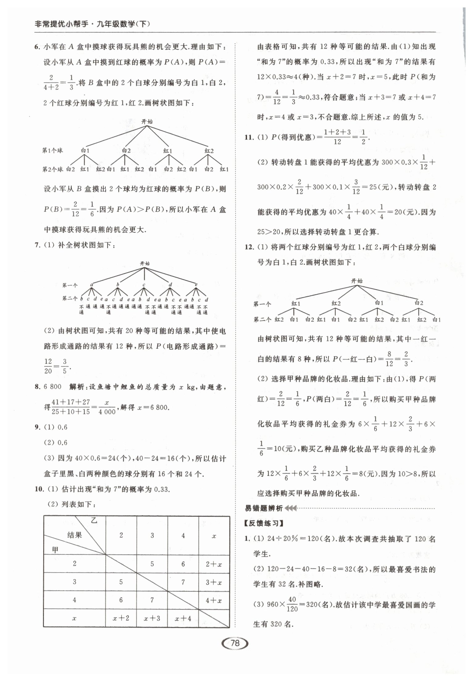 2019年亮點給力提優(yōu)課時作業(yè)本九年級數(shù)學(xué)下冊江蘇版 第92頁