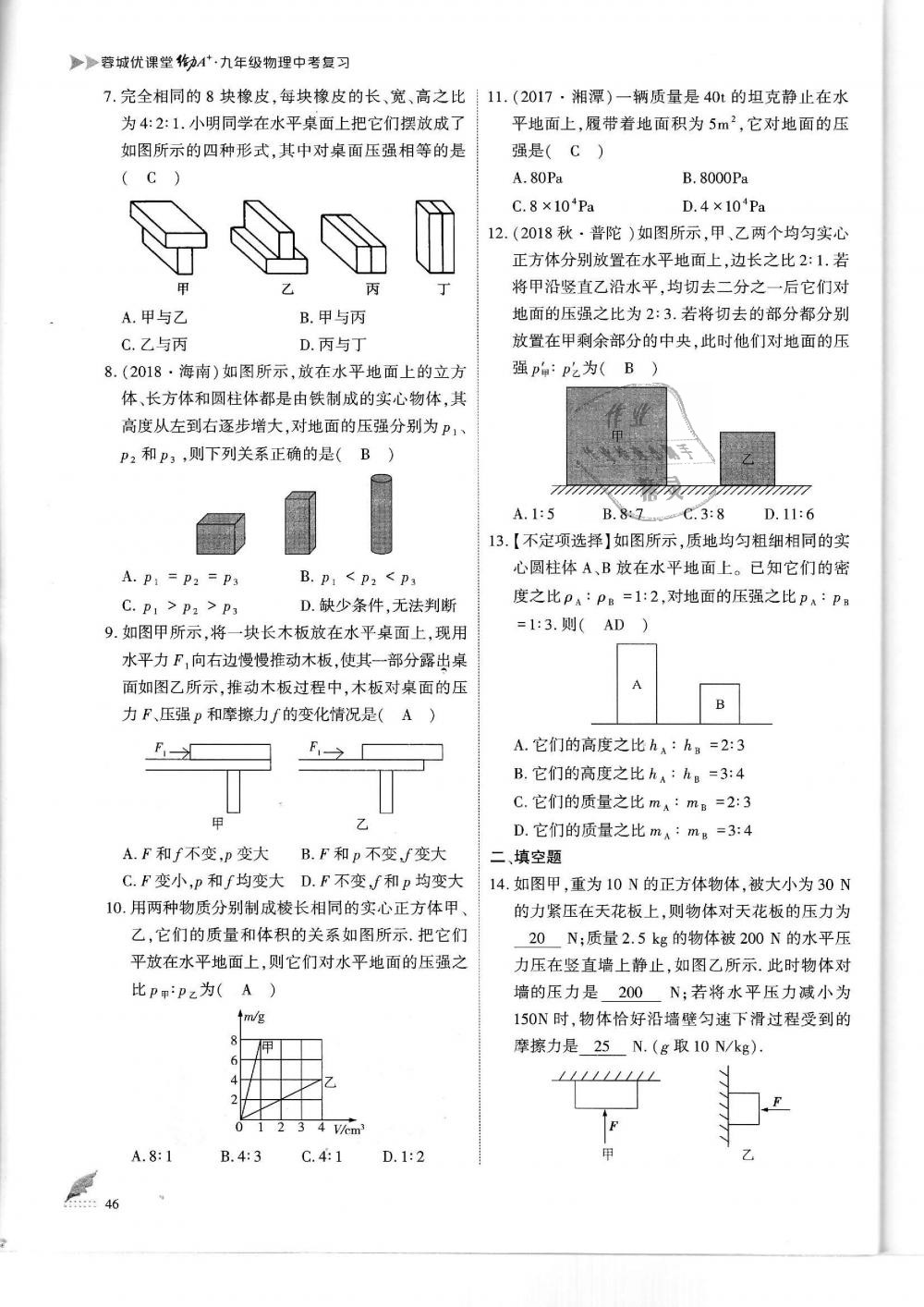 2019年蓉城优课堂给力A加九年级物理中考复习教科版 第46页