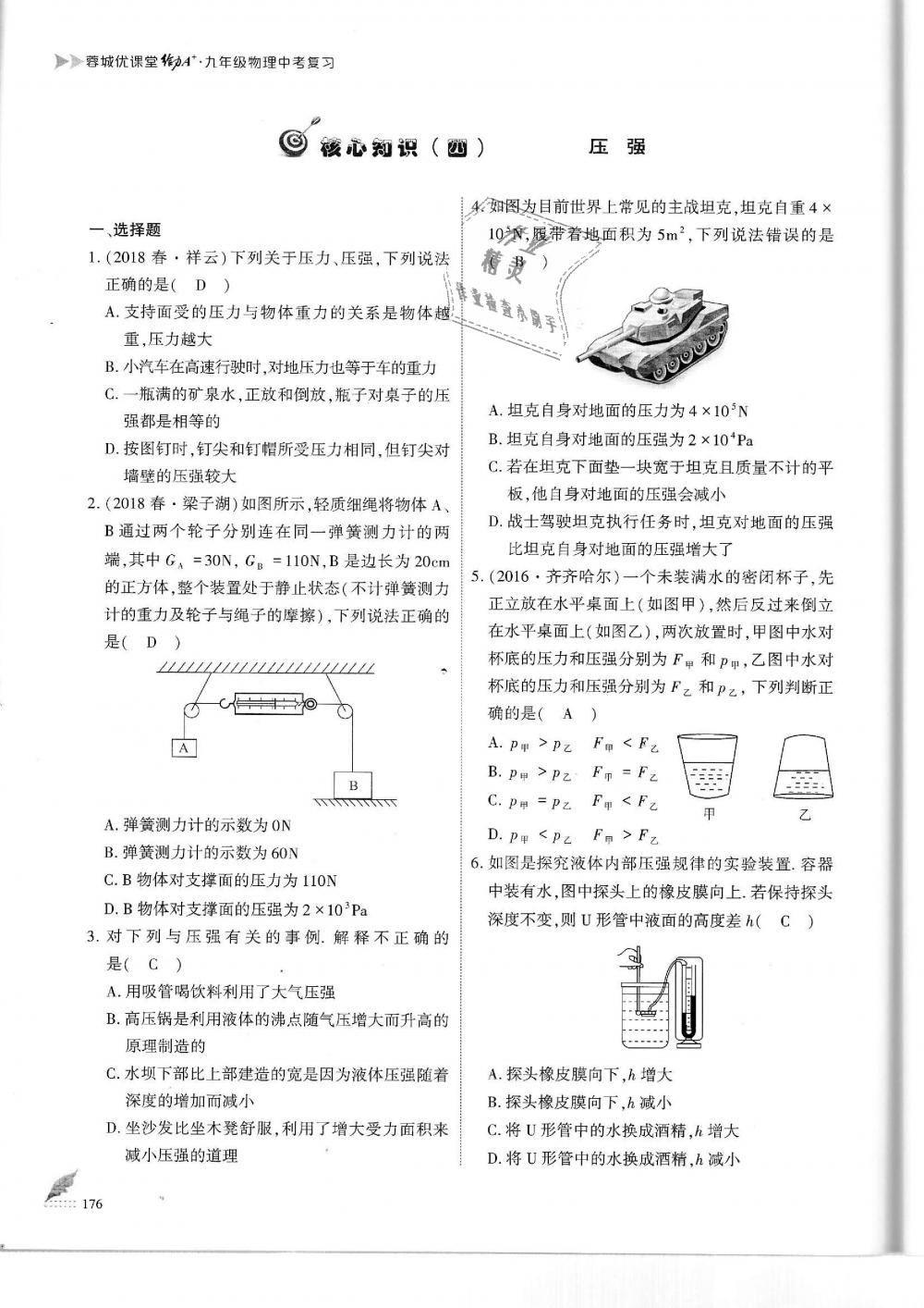 2019年蓉城優(yōu)課堂給力A加九年級(jí)物理中考復(fù)習(xí)教科版 第176頁