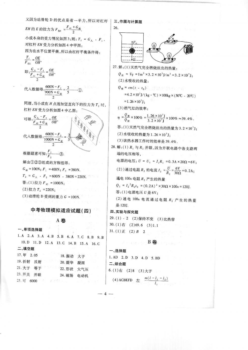 2019年蓉城優(yōu)課堂給力A加九年級物理中考復(fù)習(xí)教科版 第222頁