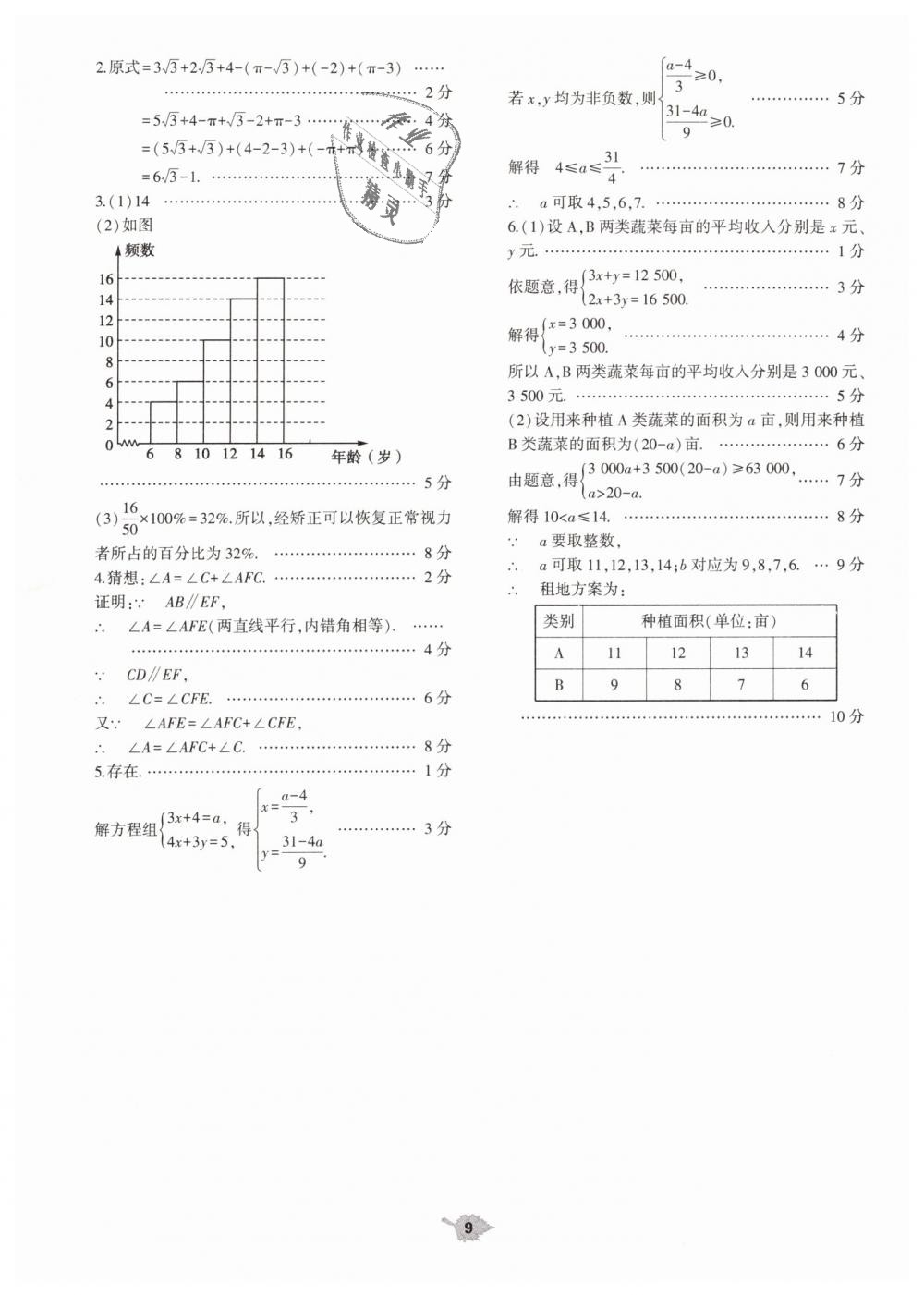 2019年基礎(chǔ)訓(xùn)練七年級(jí)數(shù)學(xué)下冊(cè)人教版大象出版社 第31頁(yè)