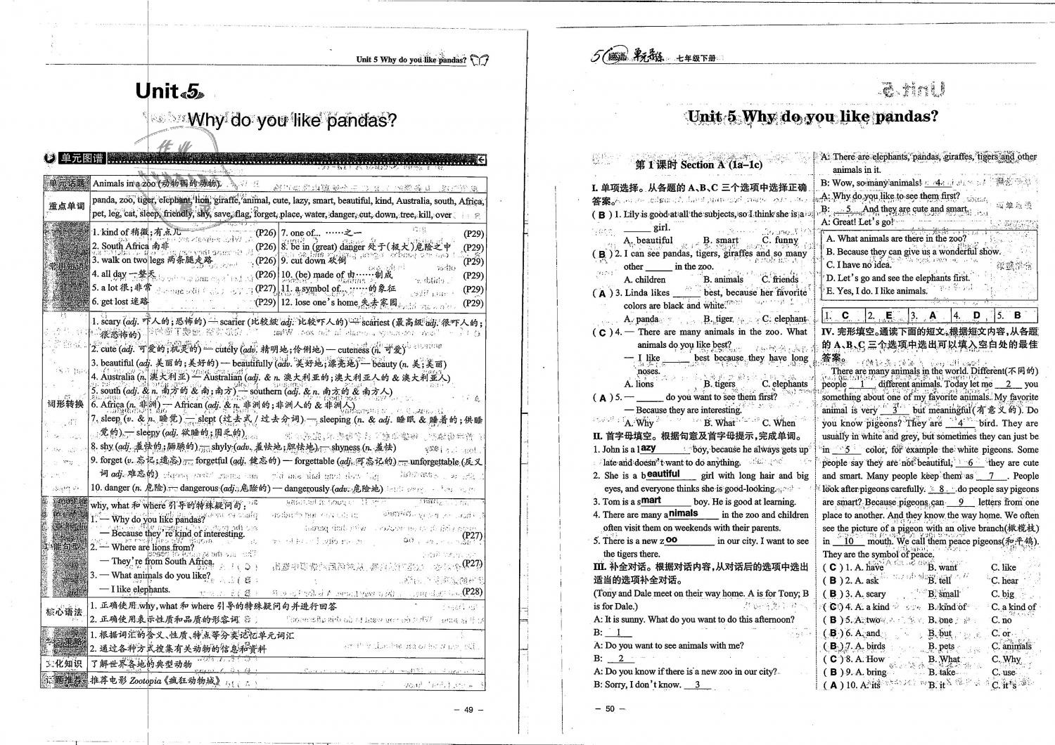 2019年單元導練七年級英語下冊人教版 第25頁