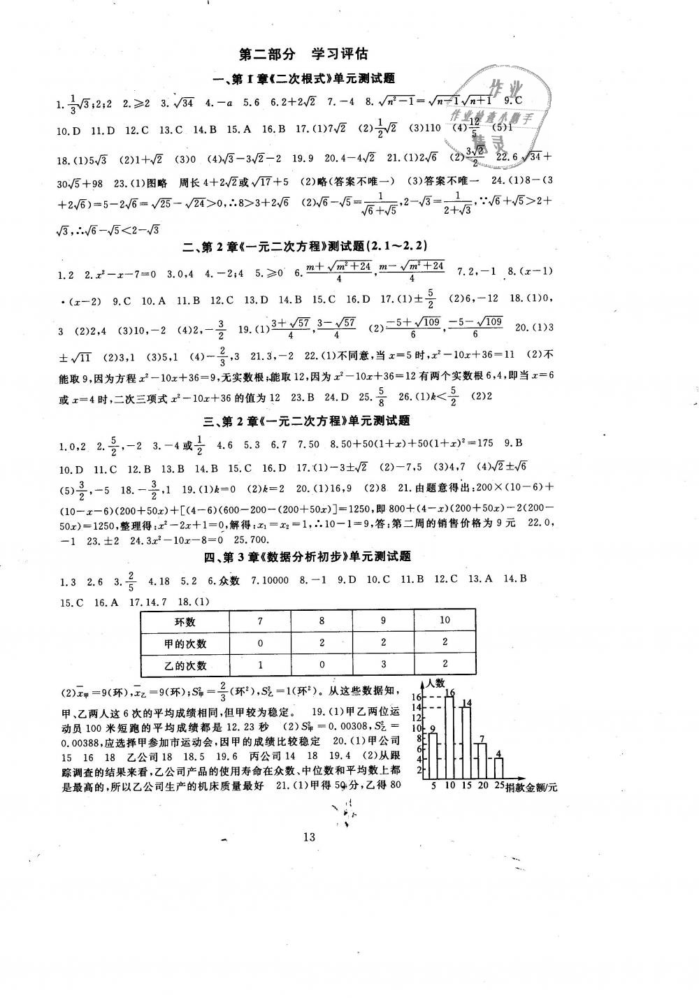 2019年全程助学与学习评估八年级数学下册浙教版 第13页