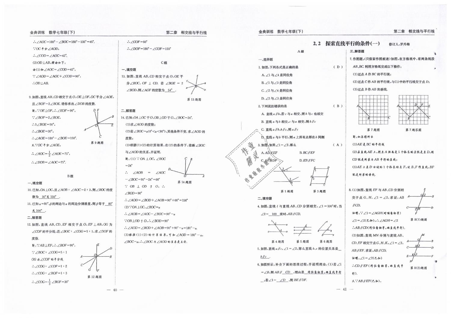 2019年金典訓練七年級數(shù)學下冊北師大版 第21頁