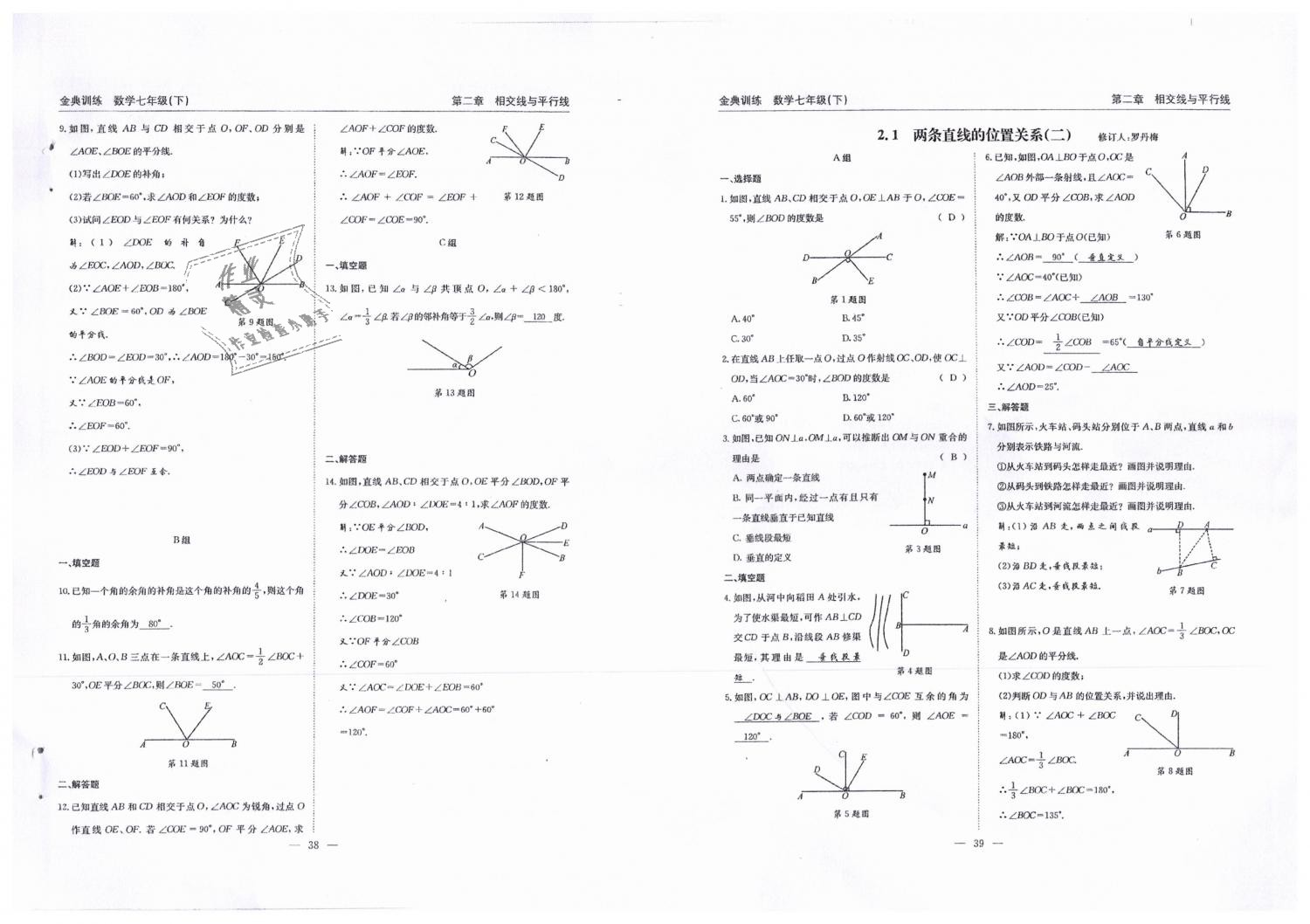 2019年金典訓(xùn)練七年級數(shù)學(xué)下冊北師大版 第20頁