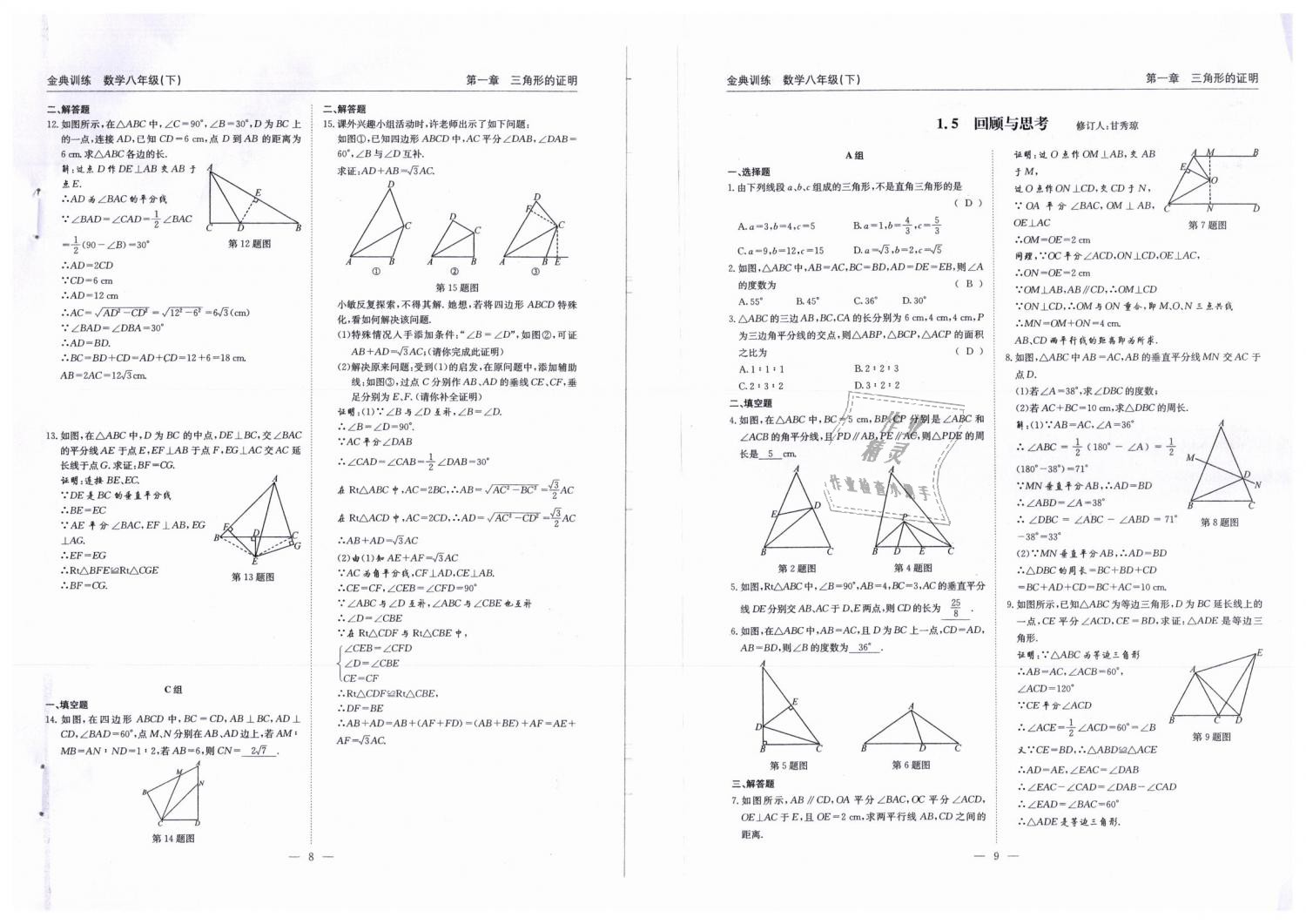 2019年金典訓(xùn)練八年級數(shù)學(xué)下冊北師大版 第5頁