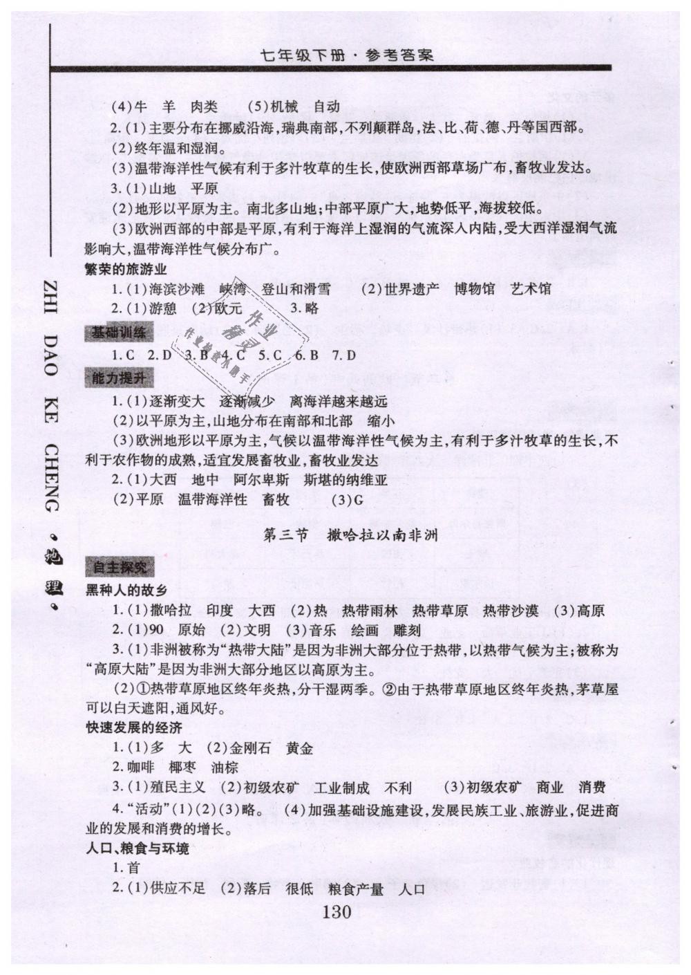 2019年自主學習指導課程七年級地理下冊人教版 第12頁